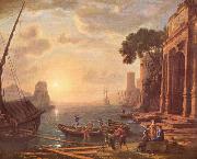 Claude Lorrain Hafen beim Sonnenuntergang china oil painting artist